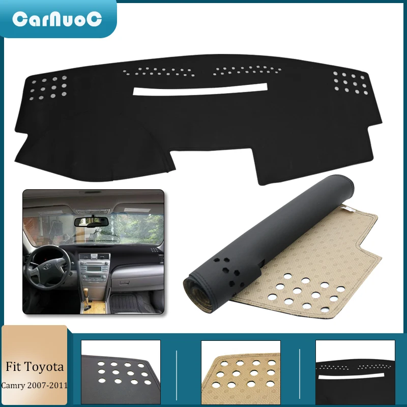 

(Left-hand Drive) For Toyota Camry 2007-2011 Corolla Car Leather Dashboard Cover Non-Slip Dashmat Dash Mat Car Accessories