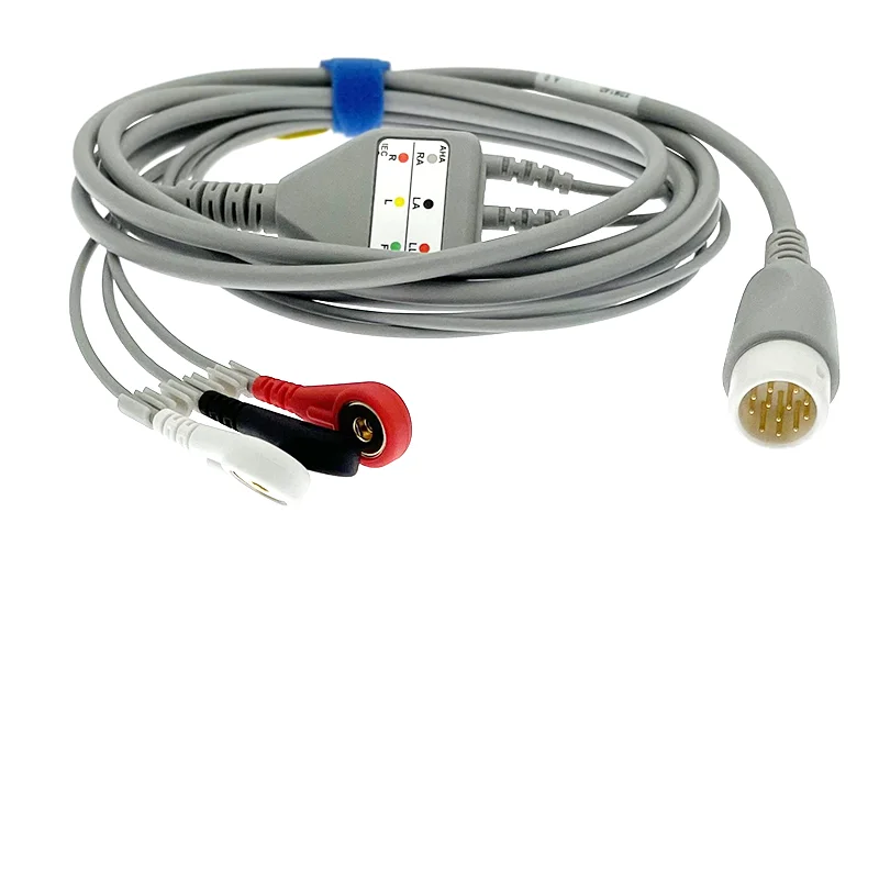 Compatible Philips VM4 VM6 MP20 MP30 MP50 12pin 3 leads ecg cable-S6e41607f5fb54282846591de8fa488e7z-MPOWC