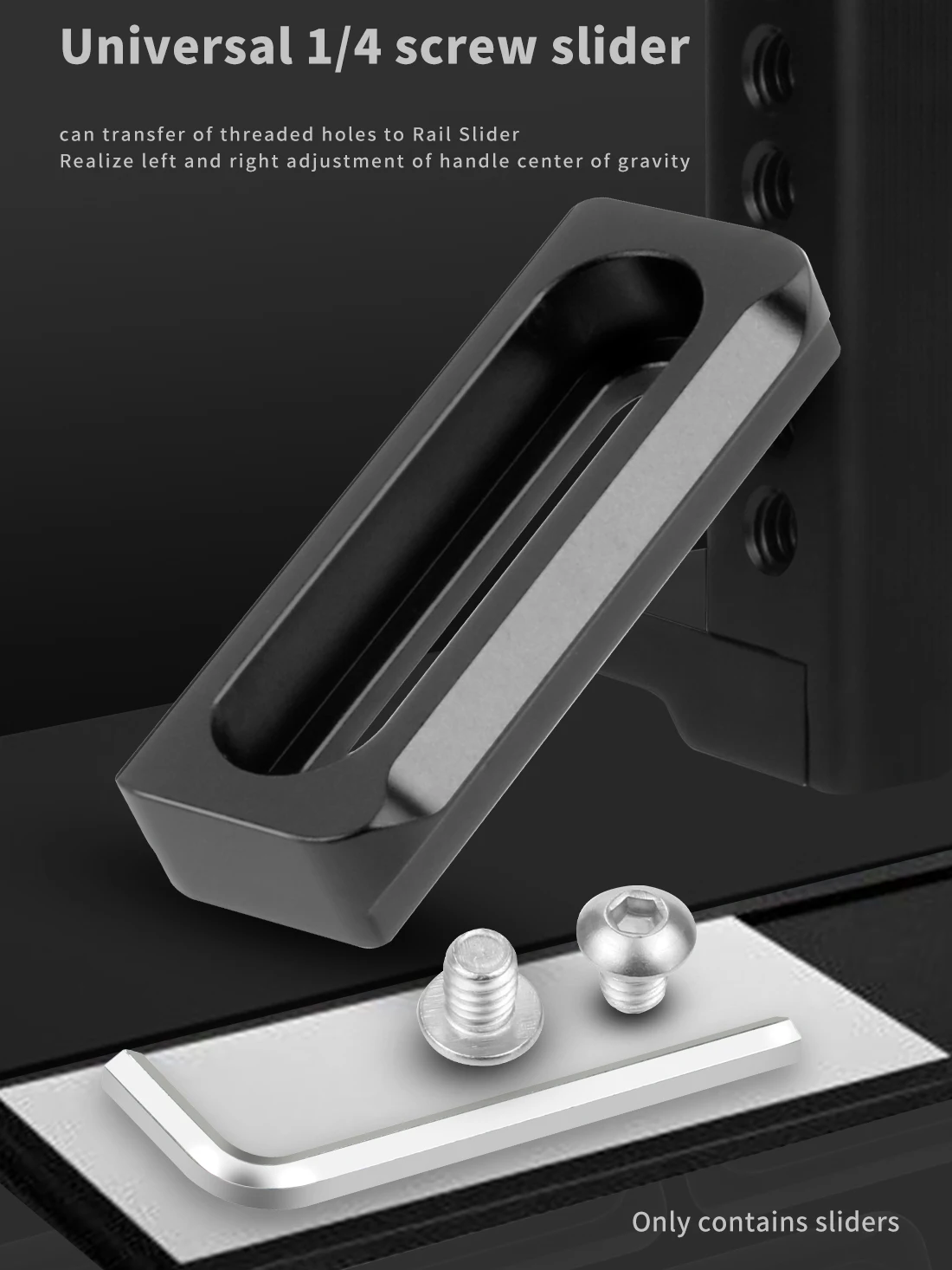 Quick Release Safety Rail w 1/4'' Screws DSLR Camera Rig Mini Quick Release NATO