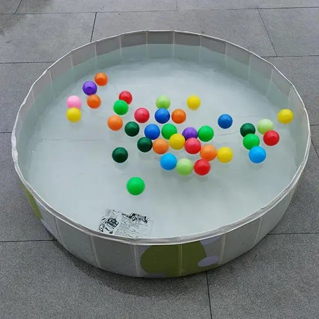 Foldable Kiddie Pool Cat Swimming Pool PVC Anti-Slip Foldable Portable Yard Bathing Tub For Dogs Cats Puppy Animals Children 5