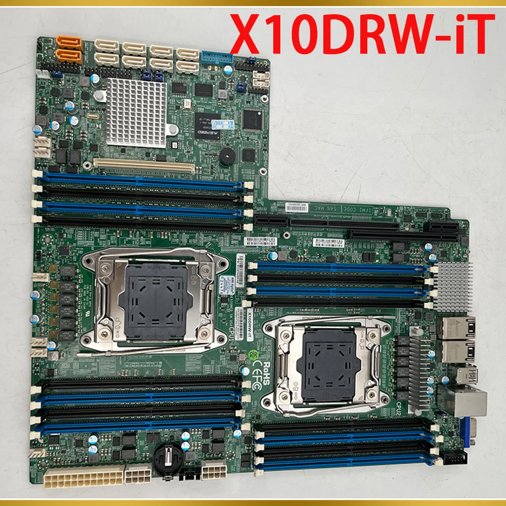 

For Supermicro Server Motherboard Support E5-2600 v4/v3 Family X540 Dual Port 10GBase-T SATA3 (6Gbps) LGA2011 DDR4 X10DRW-iT