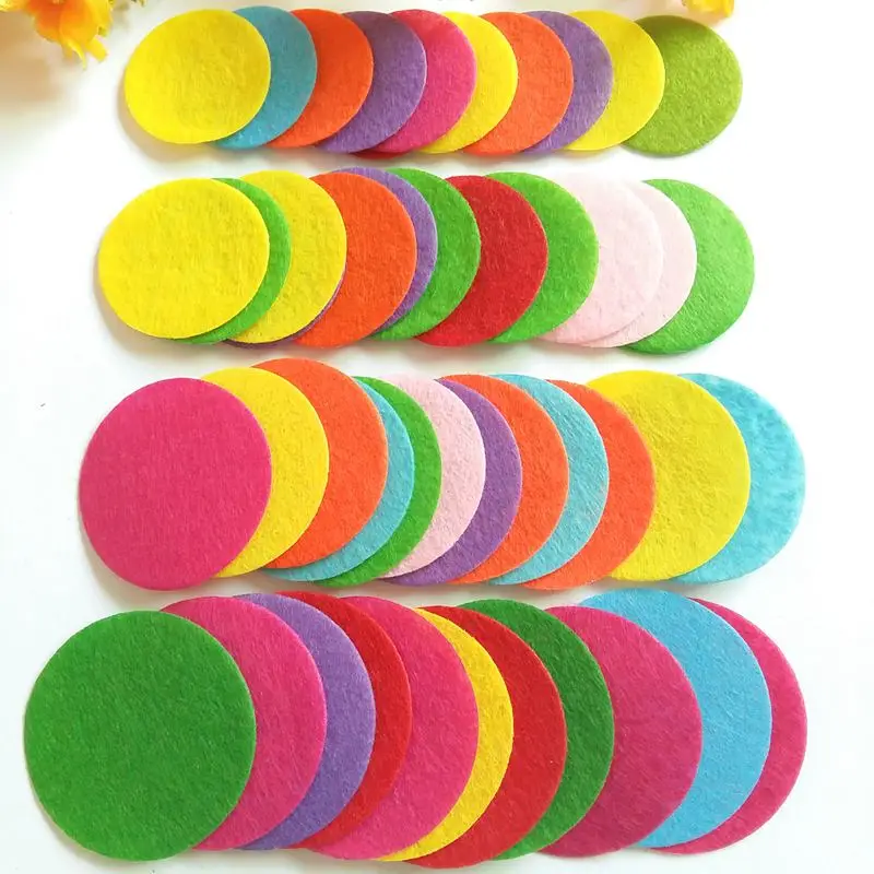 50 шт./партия, круглые фетровые аппликации для одежды, 35,40,45,50 мм 50 шт./партия, круглые фетровые аппликации для одежды, 35,40,45,50 мм