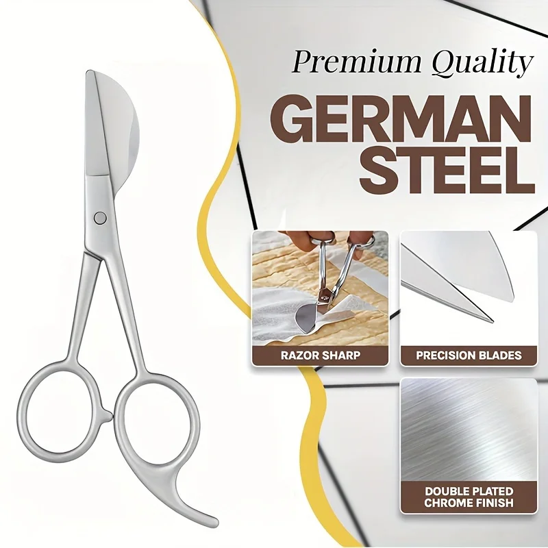 Professional Tailor Scissors Stainless Steel Pelican Beak Style Carpet Flocking Trimming Piercing