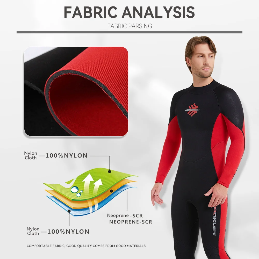 Neoprene Snorkeling Suit Wetsuit For Swimming Drifting Surfing Men's 3mm