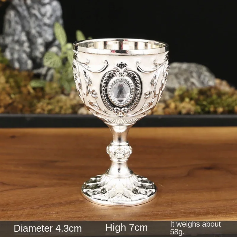 ヴィンテージ聖杯中世のゴブレット手彫り金属ワイングラス