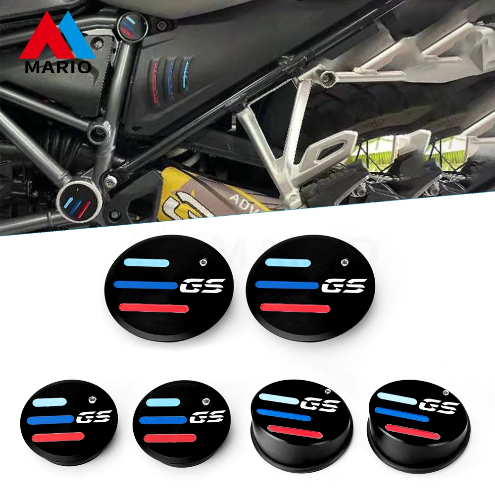 Swingarm Frame Gatendeksels Voor BMW R1250GS / R1200GS LC – Aluminium, CNC-bewerkt, Blauw-zwart, Model 2013-2022