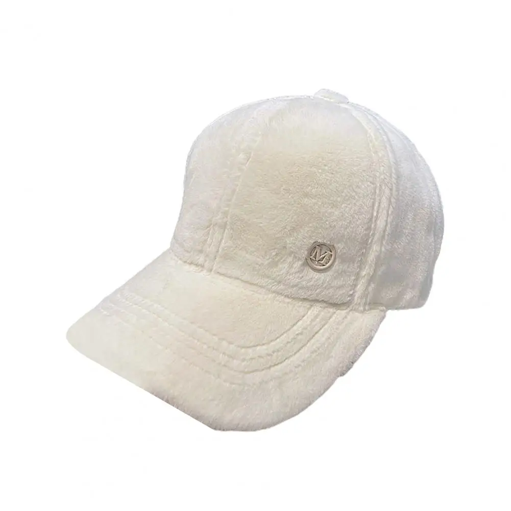 

Trendy Peaked Cap Fleece Warm Headwear Young Style Women Peaked Cap