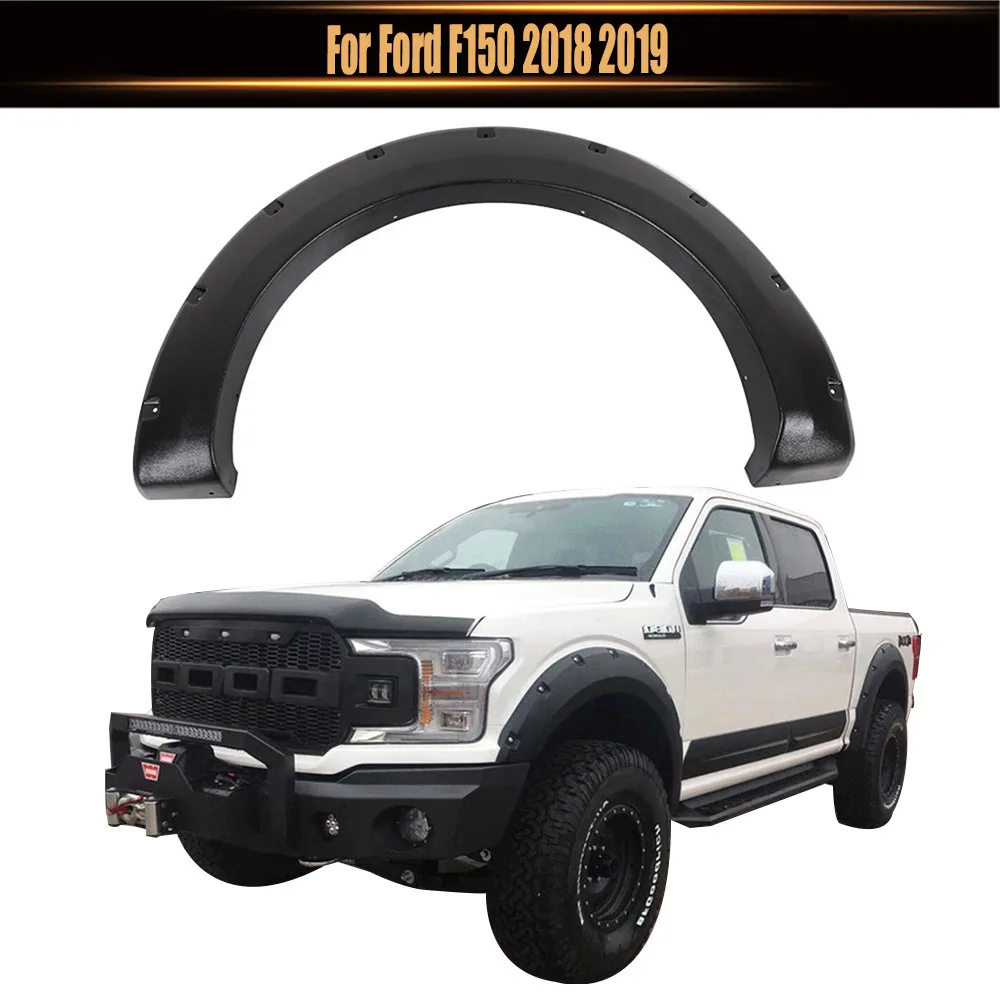 

ABS Black Fender Flares Wheel For Ford F150 2018 2019 Off-raod Car Styling Wheel Eyebrow Pickup Accessories