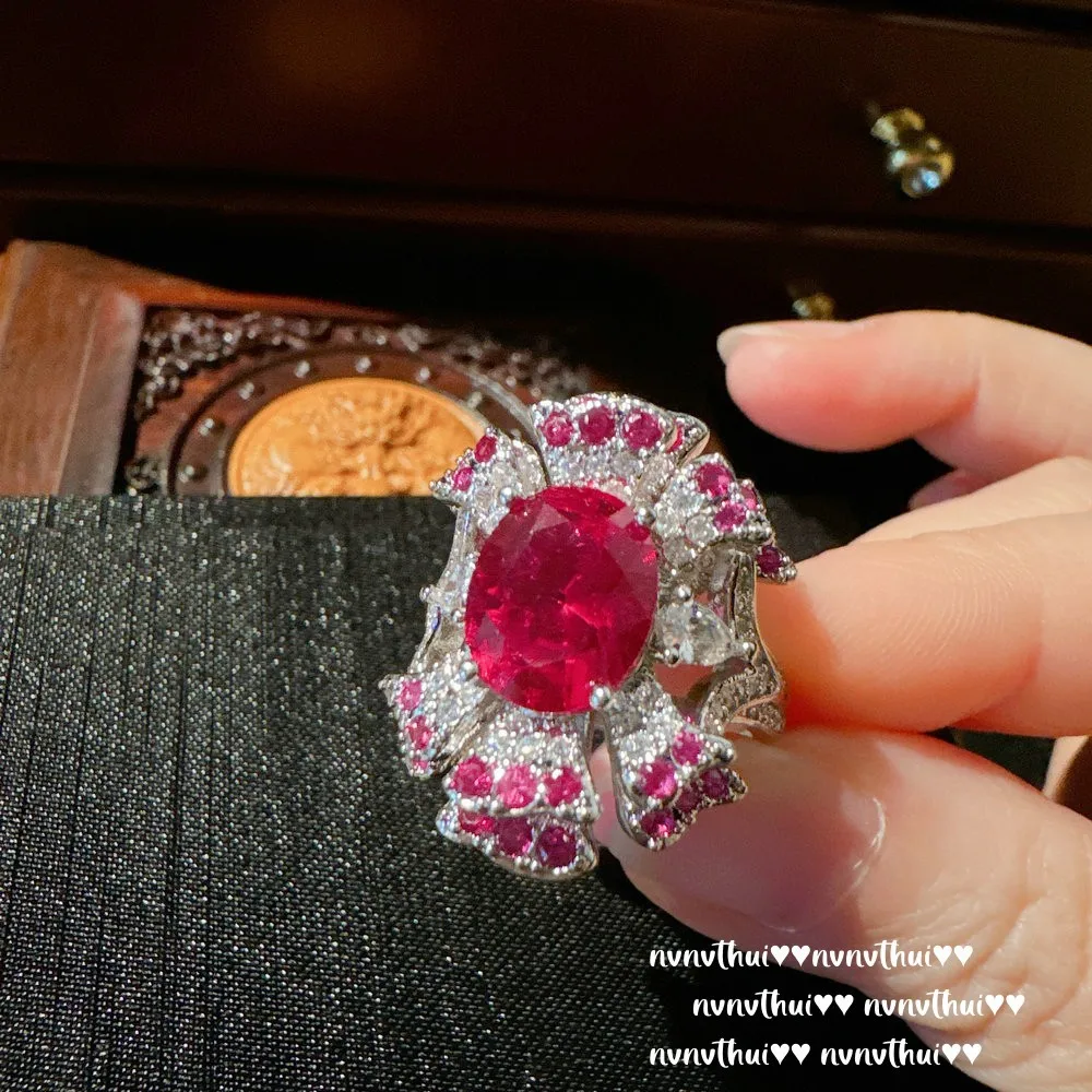 Women's Exquisite Shine Cubic Zirconia Wedding Jewelry Sets 925 Silver Color Ring Earring Necklace 2024 Korean Trendy Jewelry 3