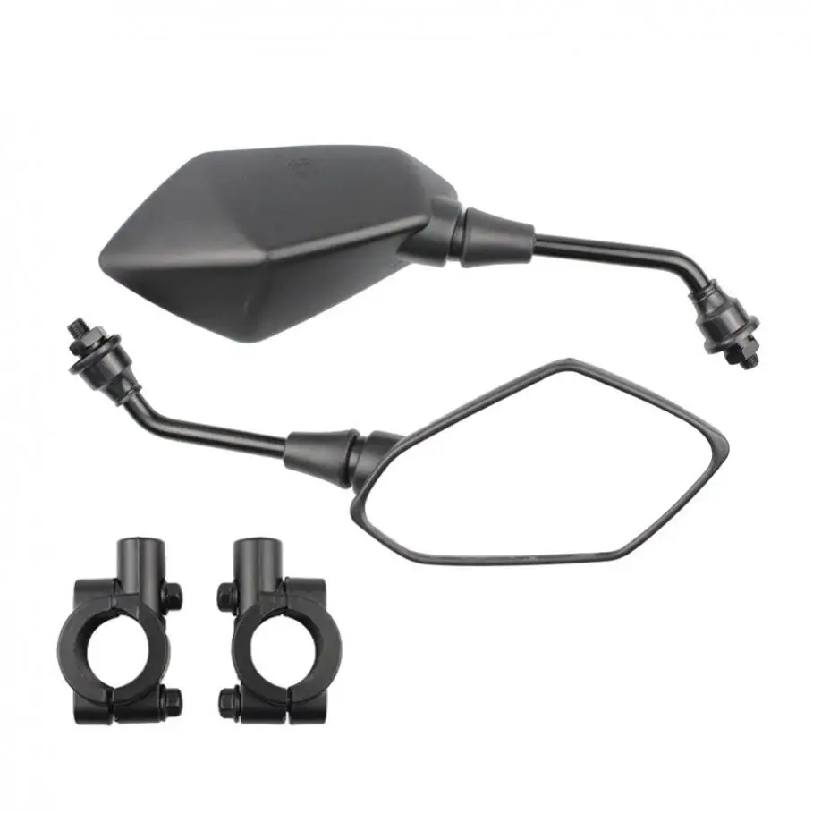 Universal Motorcycle Convex Rear View Mirror10mm Bolt Handle Bar Mount Clamp Fit for Cruiser Suzuki Victory Honda