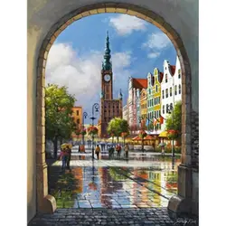 DIY Framed Canvas Oil Painting Kit for Adults - Creative Coloring and Home Decoration (L15)