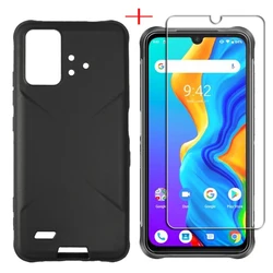 Premium Protection Glass and Case Cover - Tempered Screen Protector Film for UMIDIGI Bison X10Pro (Black)