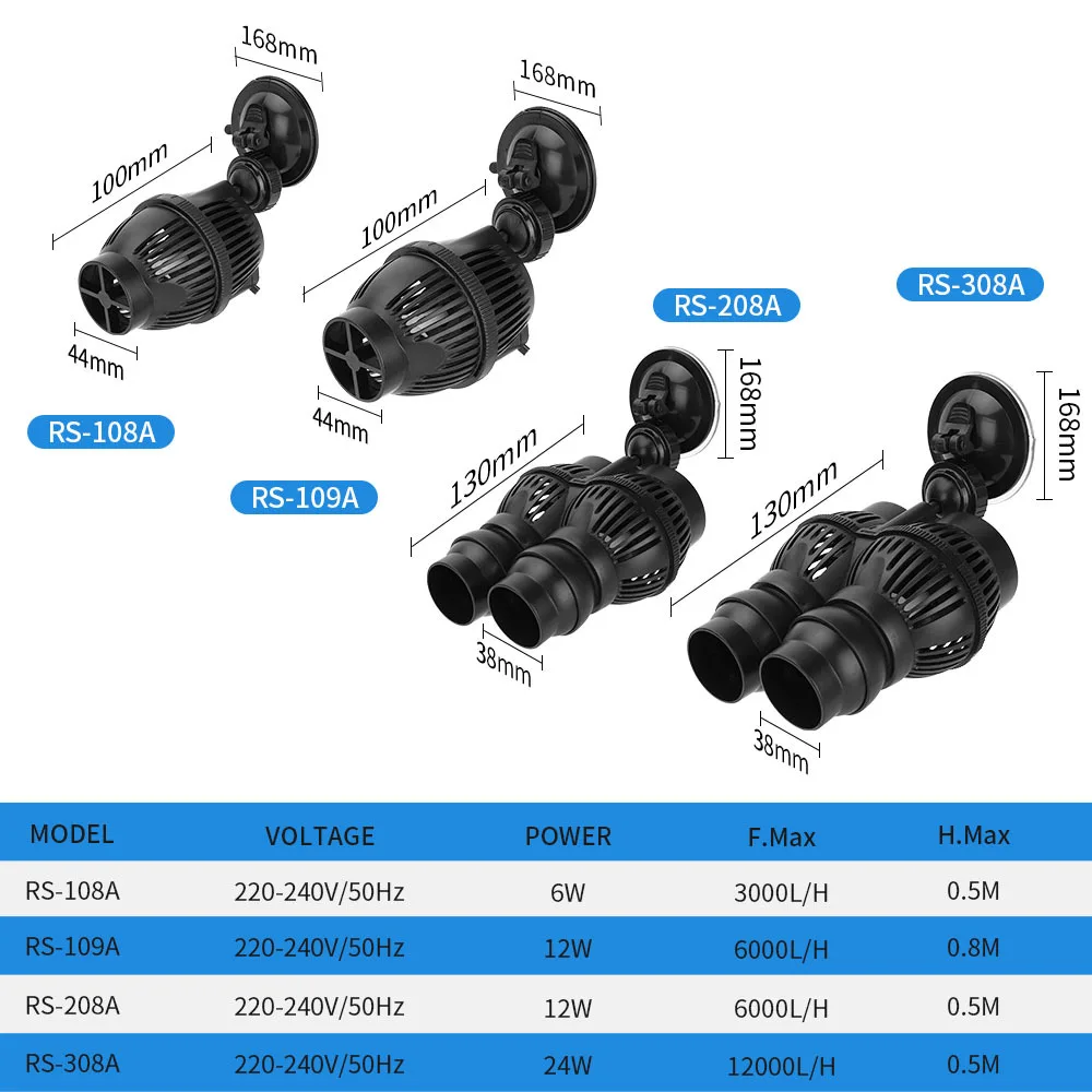 Wave Maker Water Pump Aquarium Fish Tank Submersible Aerobic Pump Water Circulation Flow Surf 220V water pump