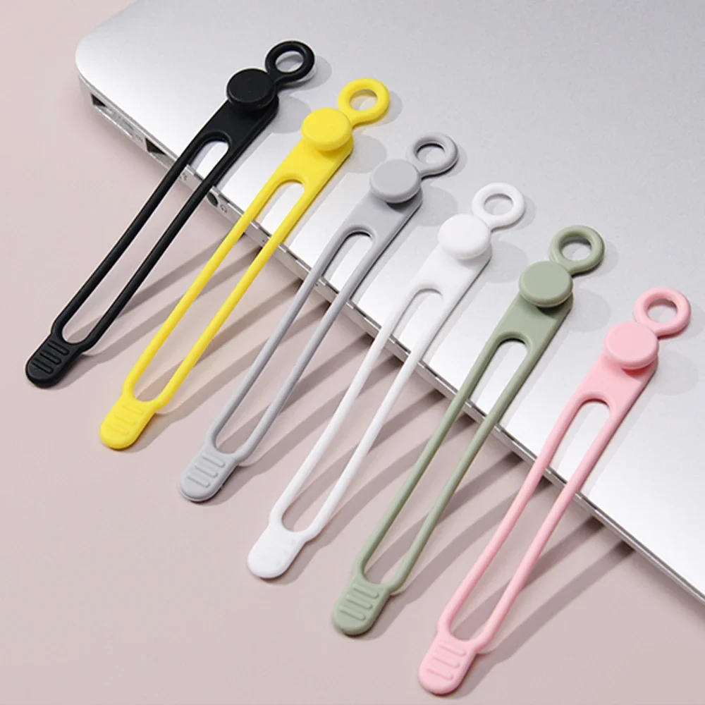 Cord Ties Silicone Cable Wire Ties Buckle Design Reusable Soft Cord Wraps For Kitchen Appliance Cord USB Charging Cable 2023 New
