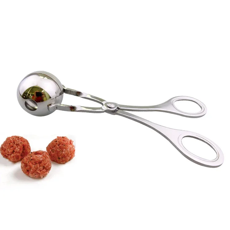 Convenient Meatball Maker Stainless Steel Fish Stuffed Meat Ball Machine Meat Cooking Kitchen Mold Tools spatula hole cap