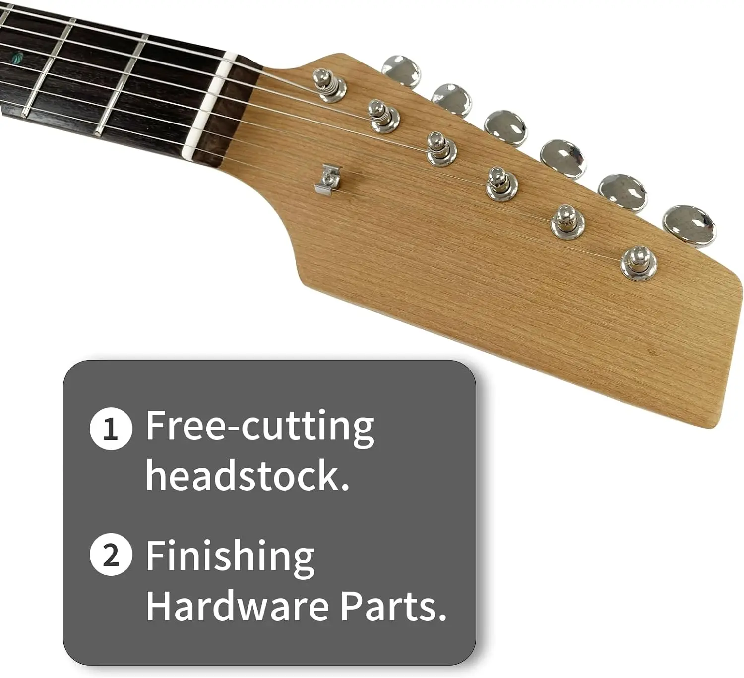 Censtar DIY Electric Guitar Kit Mahogany Body and Neck Rosewood Fretboard Unfinished Uncut DIY Guitar Kit Build Your