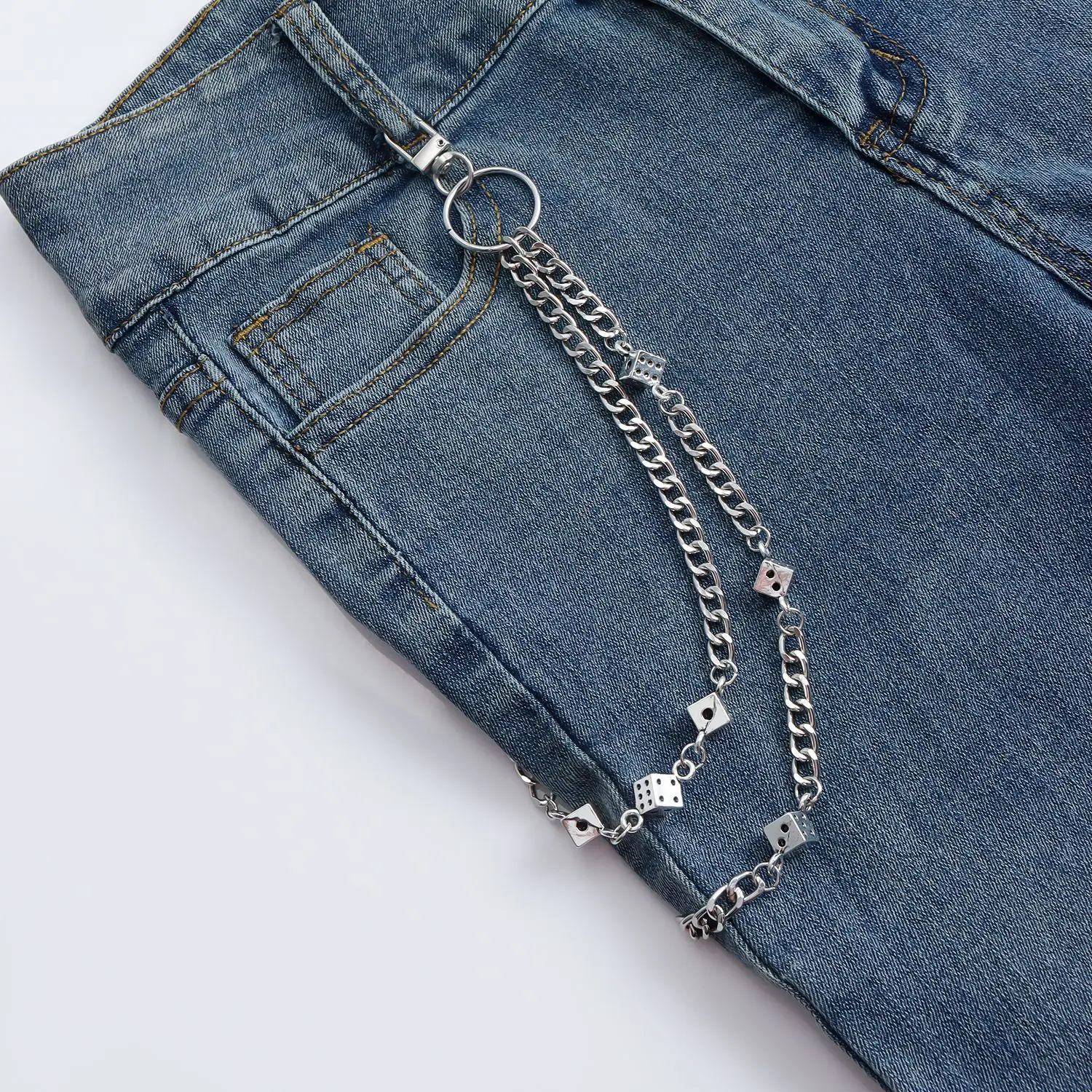 European American Hip Hop Double Layer Punk Fashion Chain Accessory