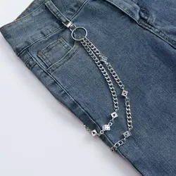 European American Hip Hop Double Layer Punk Fashion Chain Accessory (Style1)