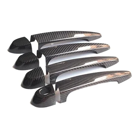 

Universal carbon fiber car exterior door handle cover overlay trims for BM