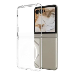 Luxury Magnetic Transparent Phone Case - Highly Clear 2-in-1 Anti-Scratch Cover for Motorola Razr+ 2025 (Clear)