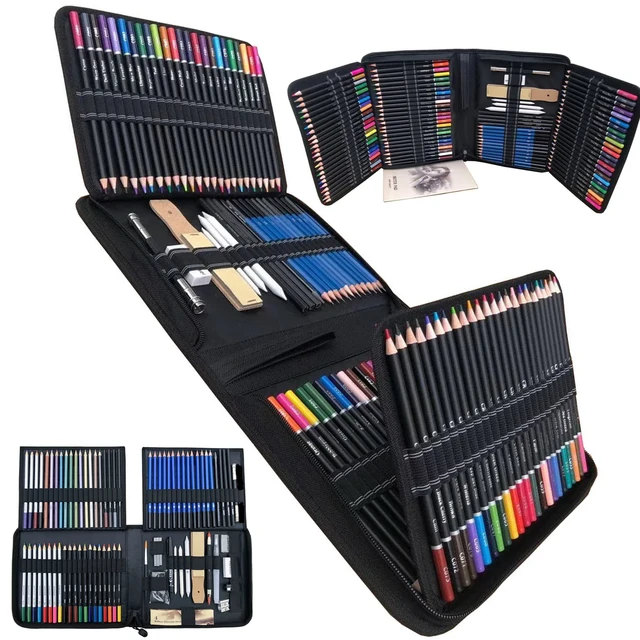 COLOUR BLOCK 73 Piece Art Set - Premium Art Supplies Kit for Adults & Kids,  Painting and Drawing Art Kits for Teens and Children, Ideal for Artists