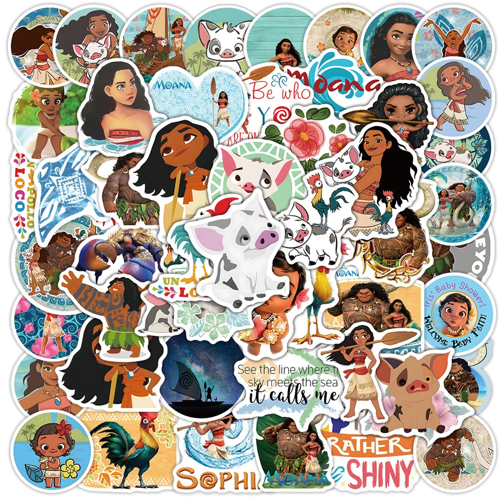 10/30/50/100PCS Dessin Animé Disney Moana Graffiti Autocollants BRICOLAGE Ordinateur Portable Bagages Scrapbook Vélo Téléphone Étanche Autocollant