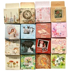 45Pcs Mini Box stickers DIY yourself Sticker Paper Paper Decoration Cartoon Diary Scrapbook Multi-style kwaii stationary 4CM