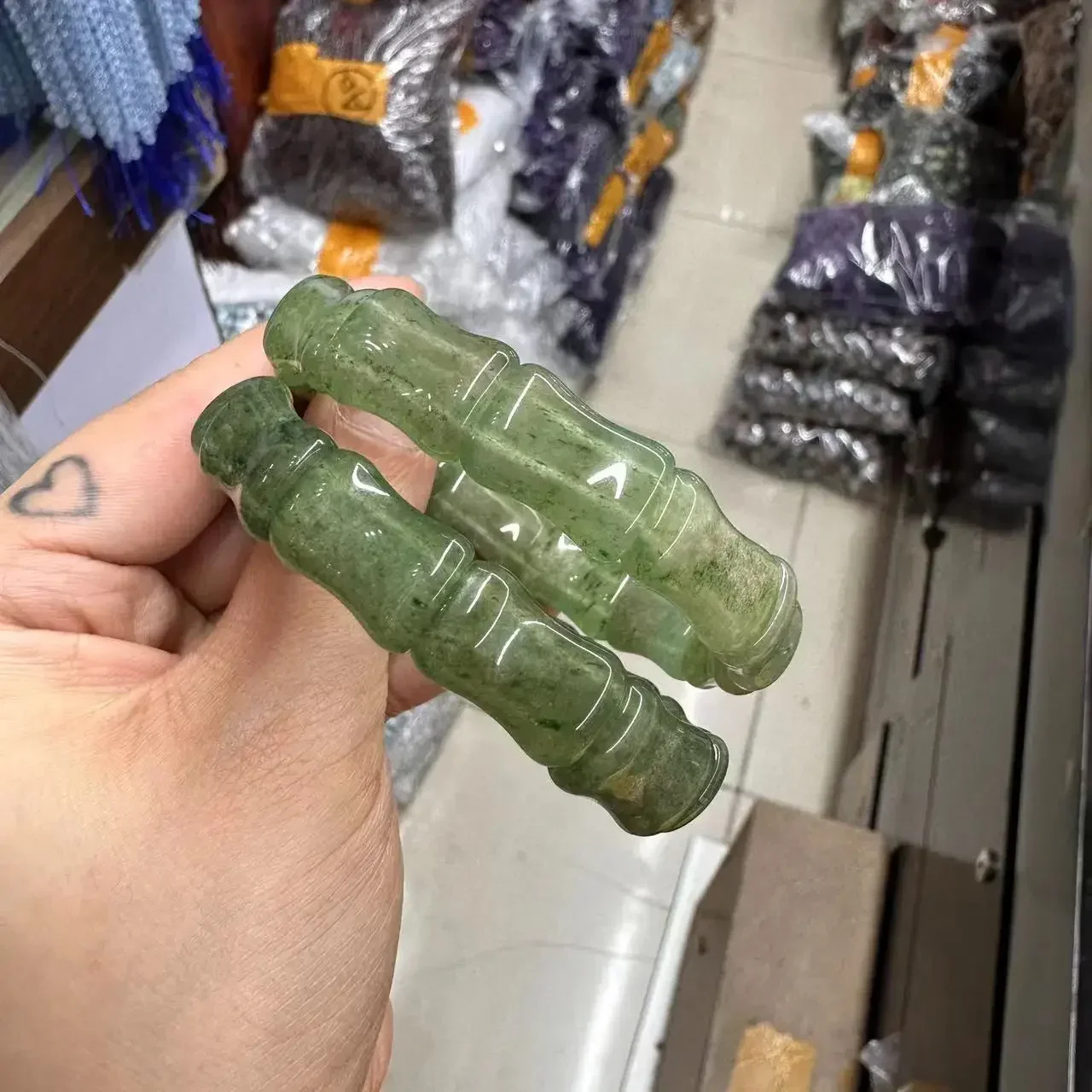 천연 Aventurine 스톤 비즈 팔찌, 천연 보석, 스톤 뱅글, 고급 주얼리, 여성 선물, 도매, 11 × 16mm, 2024 신상