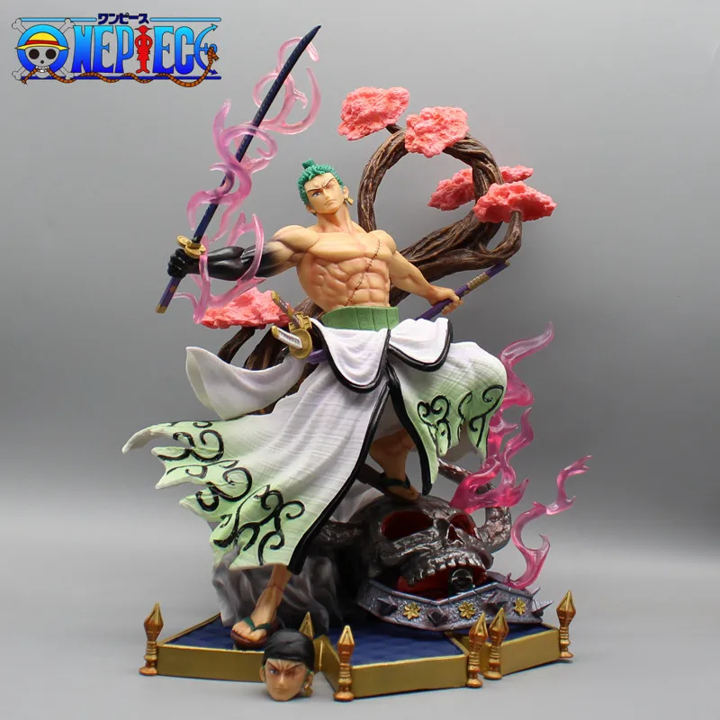 36Cm One Piece Burning Wind Sauron Burst Ghost Island Nirvana 01 Yama Wano Country Anime Large Pvc Figure Model Ornaments Gifts