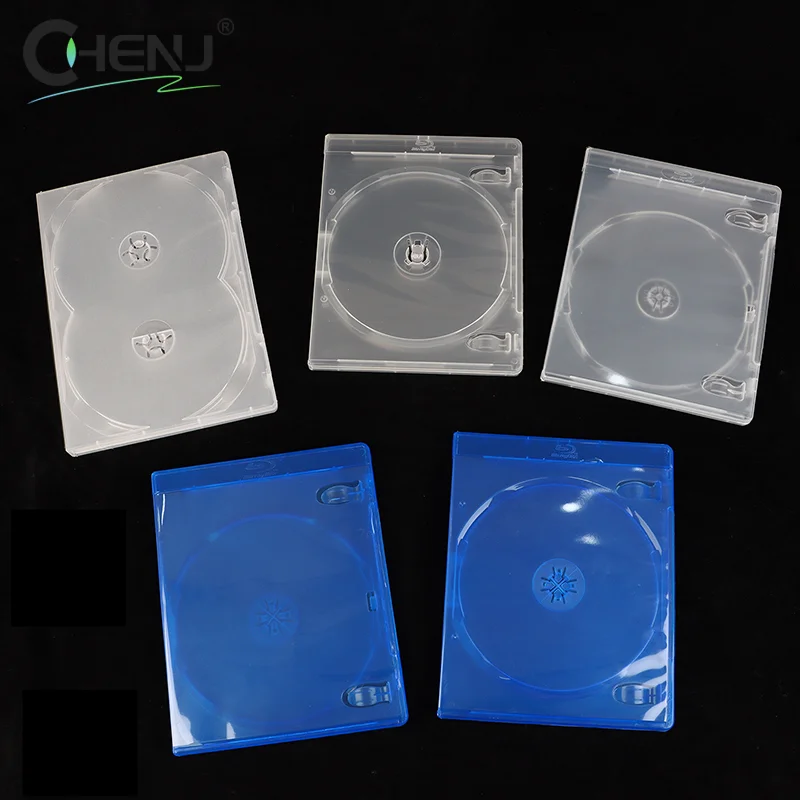 Plastic Single/Double/3/4 Piece Discs CD Game Case Cover Thickened CD DVD Disc Protective Storage Box Organizer