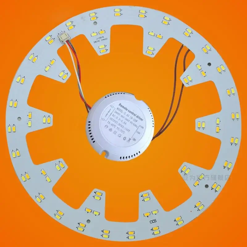 LED Ceiling Light Led Panel Ceiling Light Fixtures 10.82in Diameter 24W 96LED 5730 SMD 3 Light Colors Circle Annular Round Replacement Board Bulb