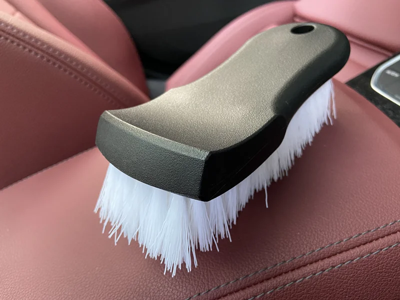 Lucullan Weiße, steife Haare, Auto-Detaillierungsbürsten für Autorahmen, Polsterung, Teppich, Reifen, Schmutz, Entfernen von Reinigungswerkzeugen – Detail 2