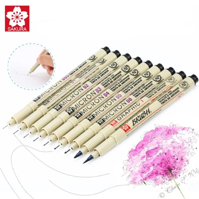 Sakura Xsdk Pigma Micron Pen Marker Pen Graphic Pen Fine/brush Tip Needle  Pen Stroke Sketch Hook Line Drawing Animation Design - Art Markers -  AliExpress