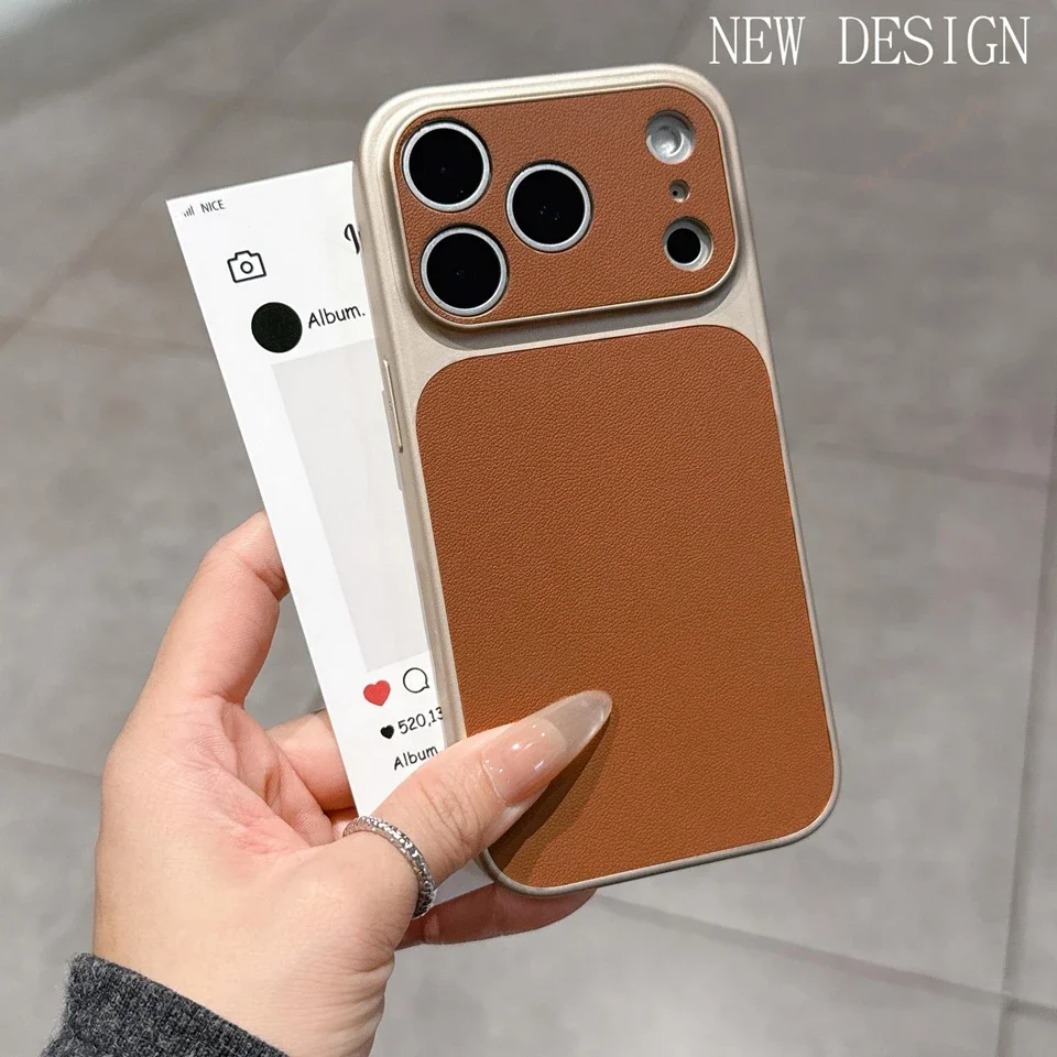 Luxury Retro Leather Shockproof Phone Case - Hard Protector Cover