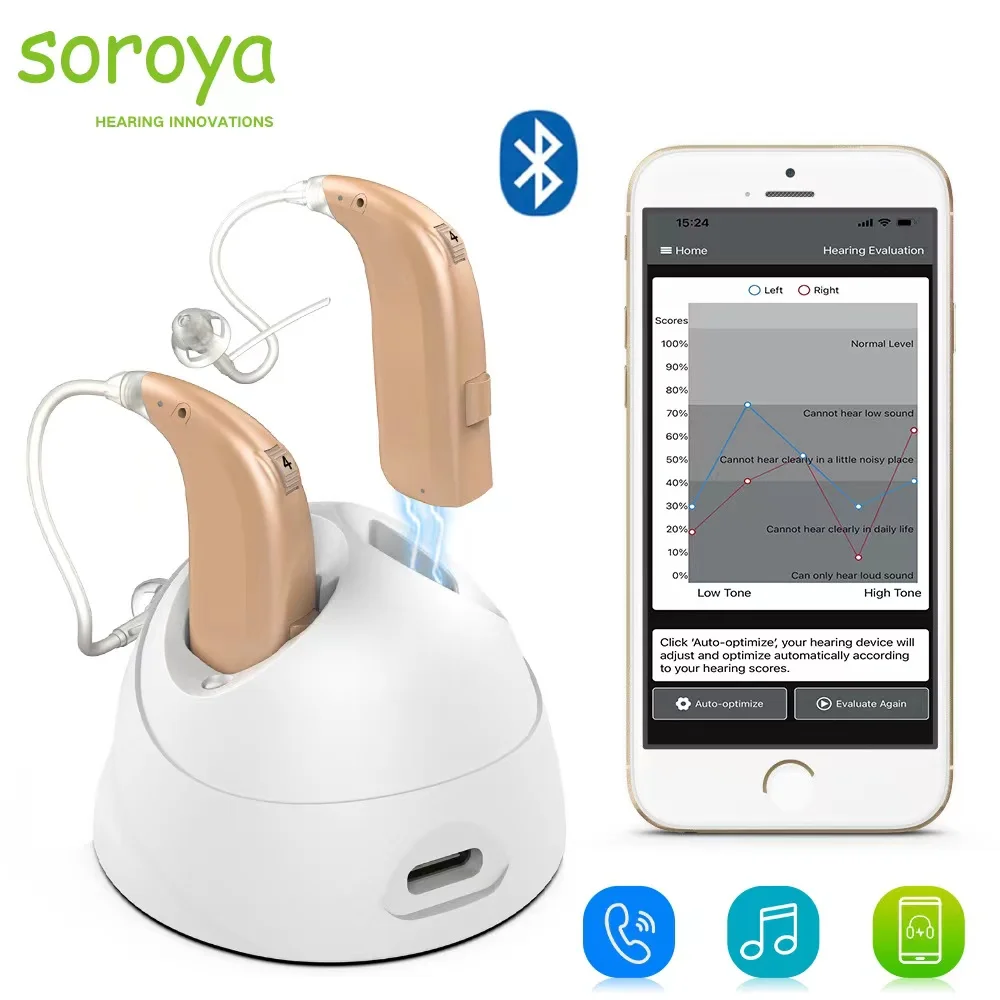 Aides auditives bluetooth rechargeables pour la surdit r duction du