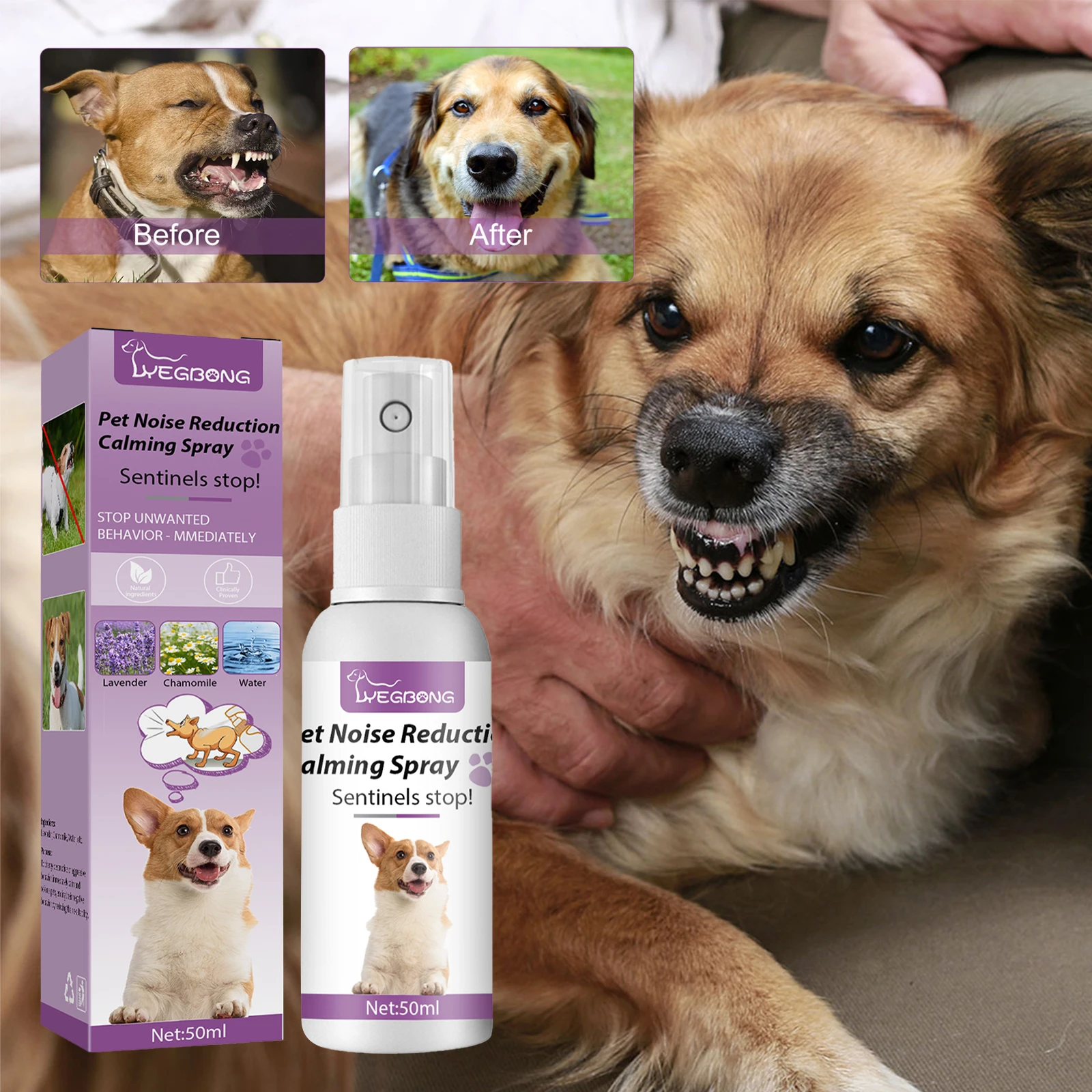 PetsCalmingSprayReduceDogsNoiseRelieveStressSprayAnti