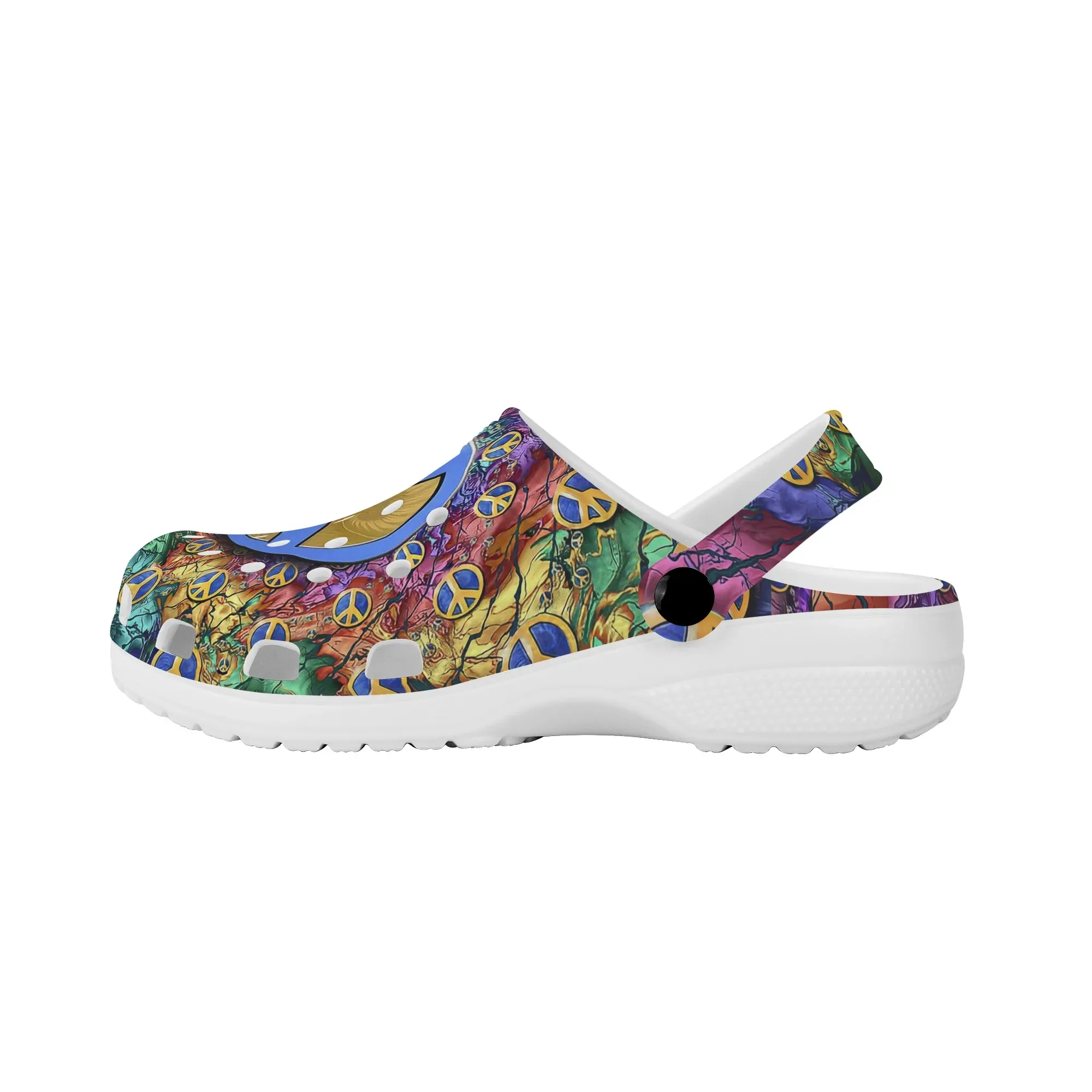 Peace And Love Print Designer Sandals Women Non-slip Lightweight Clogs Slippers Fashion Casual Flats Garden Shoes Female