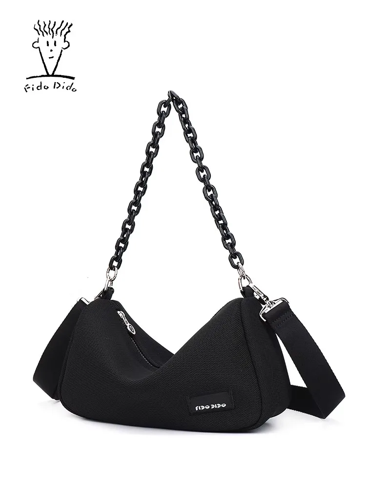 FIDO DIDO Shoulder Underarm Bag Women's Bag Acrylic Shoulder Strap