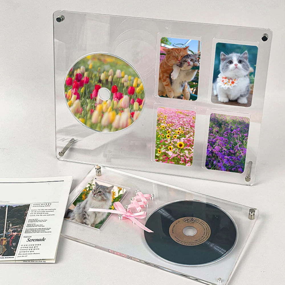 Transparent CD Frame Idol Picture Poster Holder Acrylic Photo Protective Album Photo Frame Stand Photocard Holder CD Storage acrylic display holder photo frame