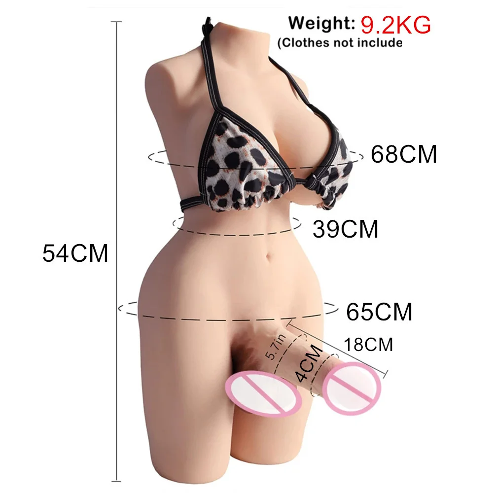 Lifelike Shemale Torso Love Doll Sex Toys For Men Women Gay Masturbator Realistic Dildo Big Penis Breasts Adult Product 18 Games - Half Sex Doll picture