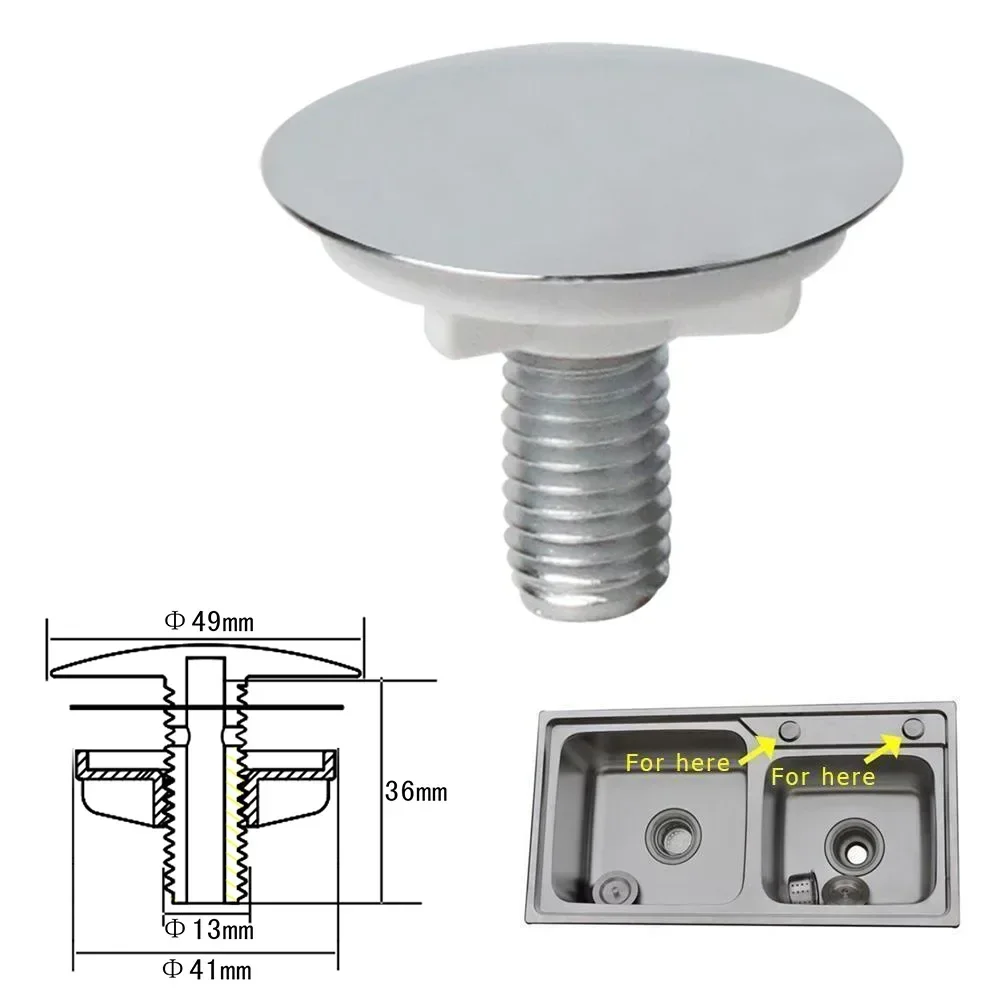 Sink Hole Cover Kitchen Sink Bathroom Wash Basin Decorative Cover Soap Hole For 16~35mm Overflow Holes Blanking Plug sink hole cover