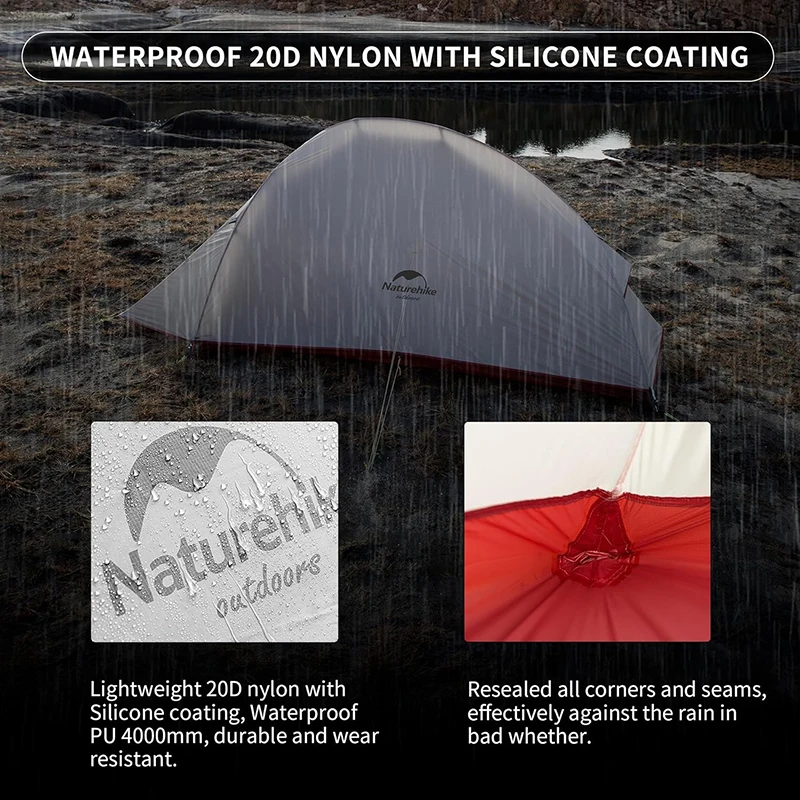 Naturehike Cloud Up Camping Tent Hiking Outdoor Family Beach Shade Waterproof Camping Portable 1 2 3 person Backpacking Tent camping tent