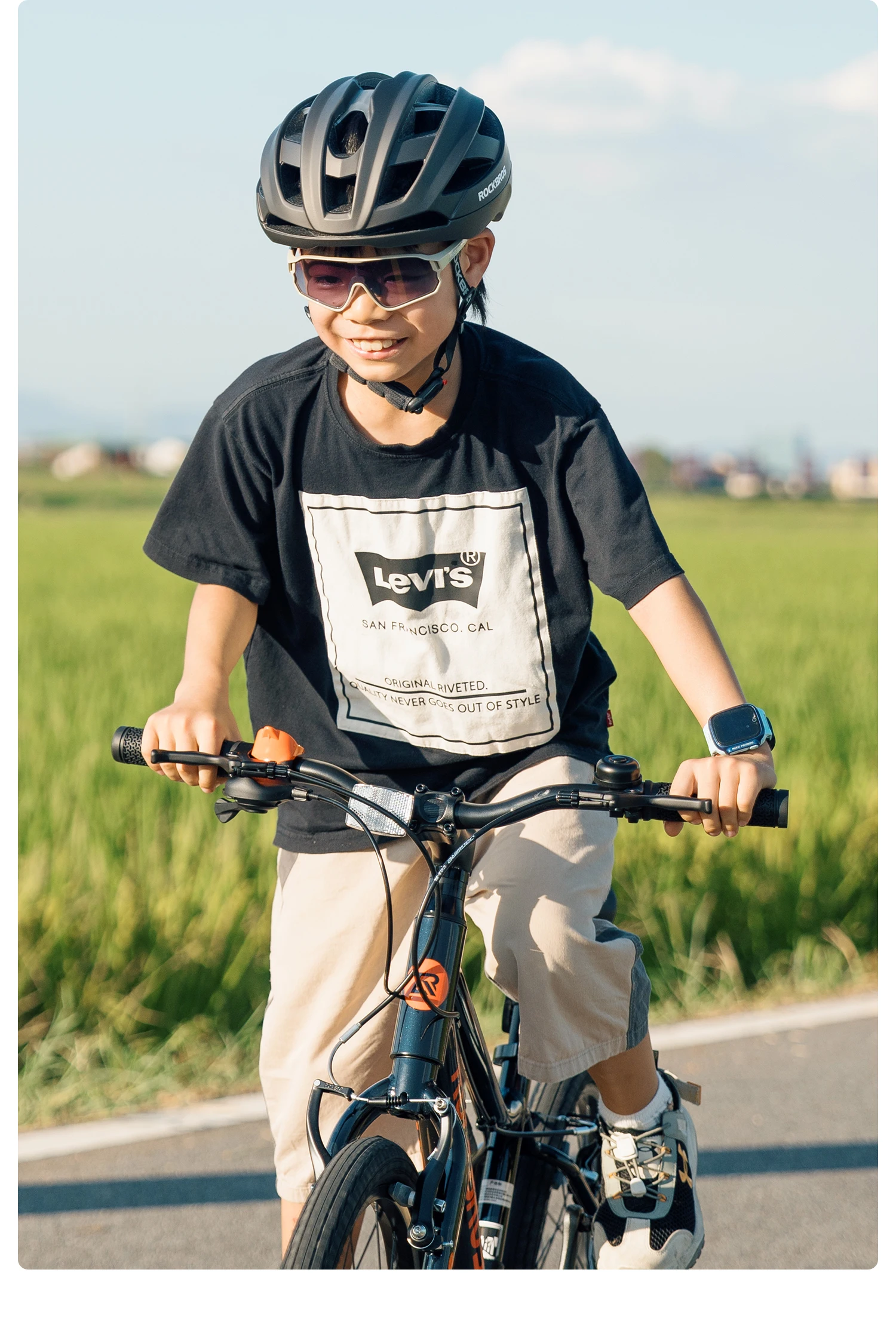 ROCKBROS Kinder-Fahrradhelm, leicht, mit antibakteriellem Futter, Helm, 20 Luftführungslöcher, atmungsaktiver, belüfteter Helm – Detail 26