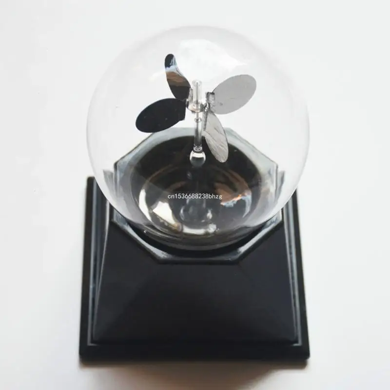 Radiometer for Sun Light Energy Spinning Vanes 4 Blades Rotating Glass Windmill ​Solar Powered Educational Teaching Stud 5