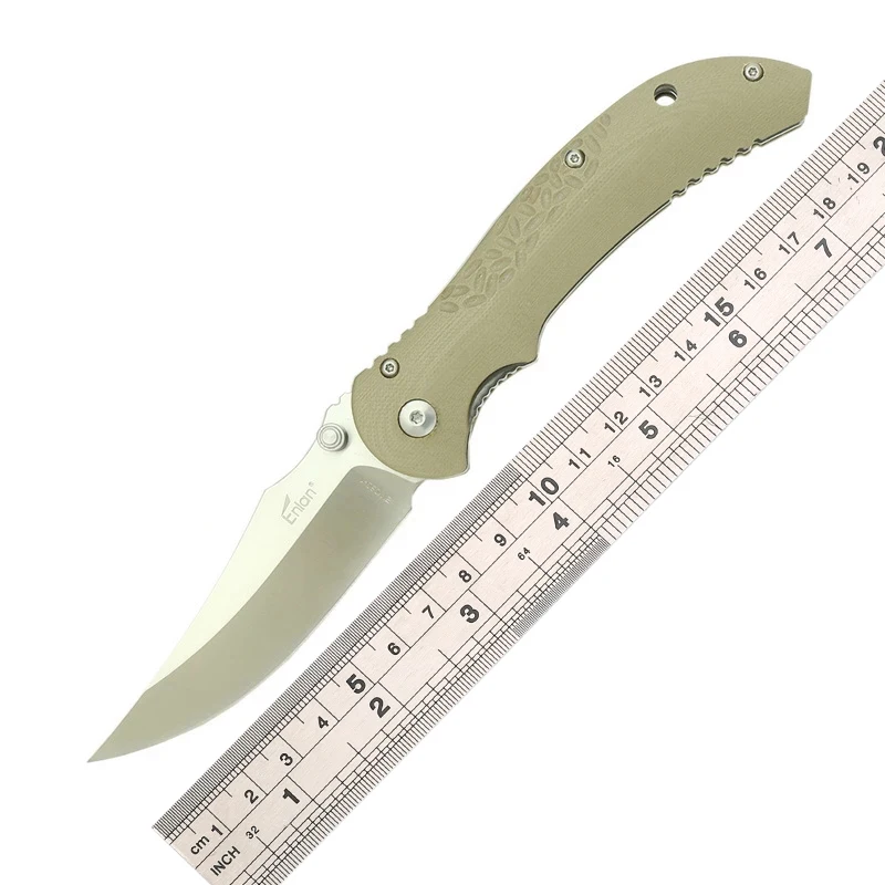 

Enlan Folding Knife 8Cr13Mov Blade G10 Handle Outdoor Hunting Camping Hiking Survive Self-defense Pocket Fruit Knives EDC Tools