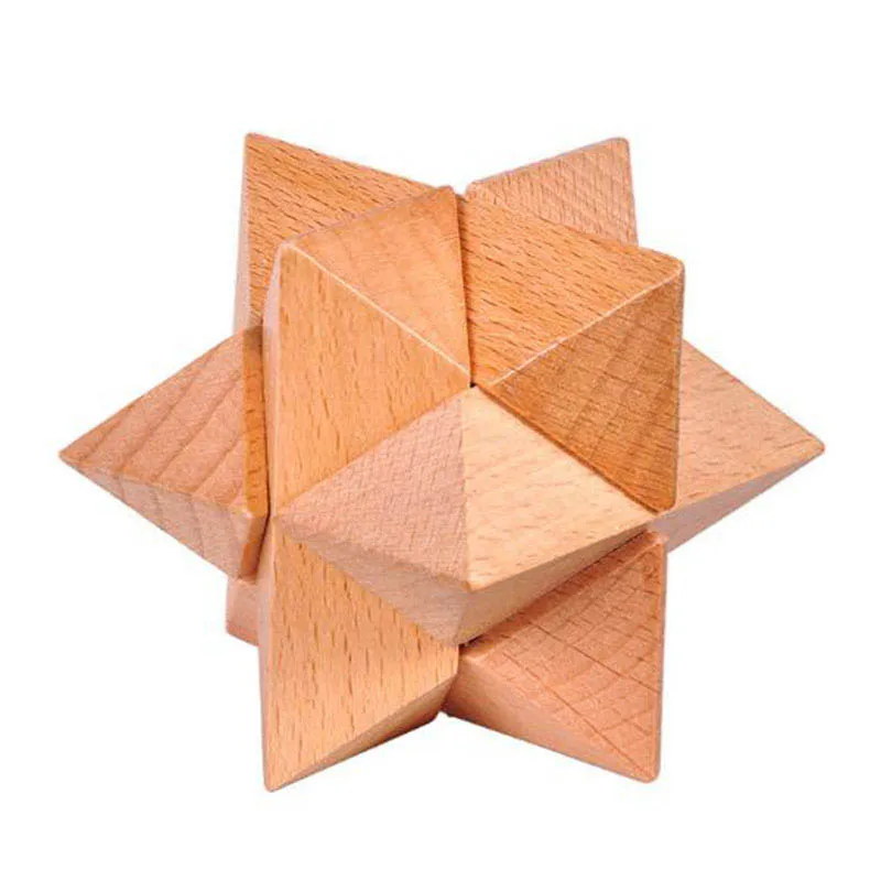 Wooden Octagonal Ball Puzzle 3D Unlock Interlocking Luban Toys IQ Games For Adults Kids Casse Tete Chinois Jeux Difficile