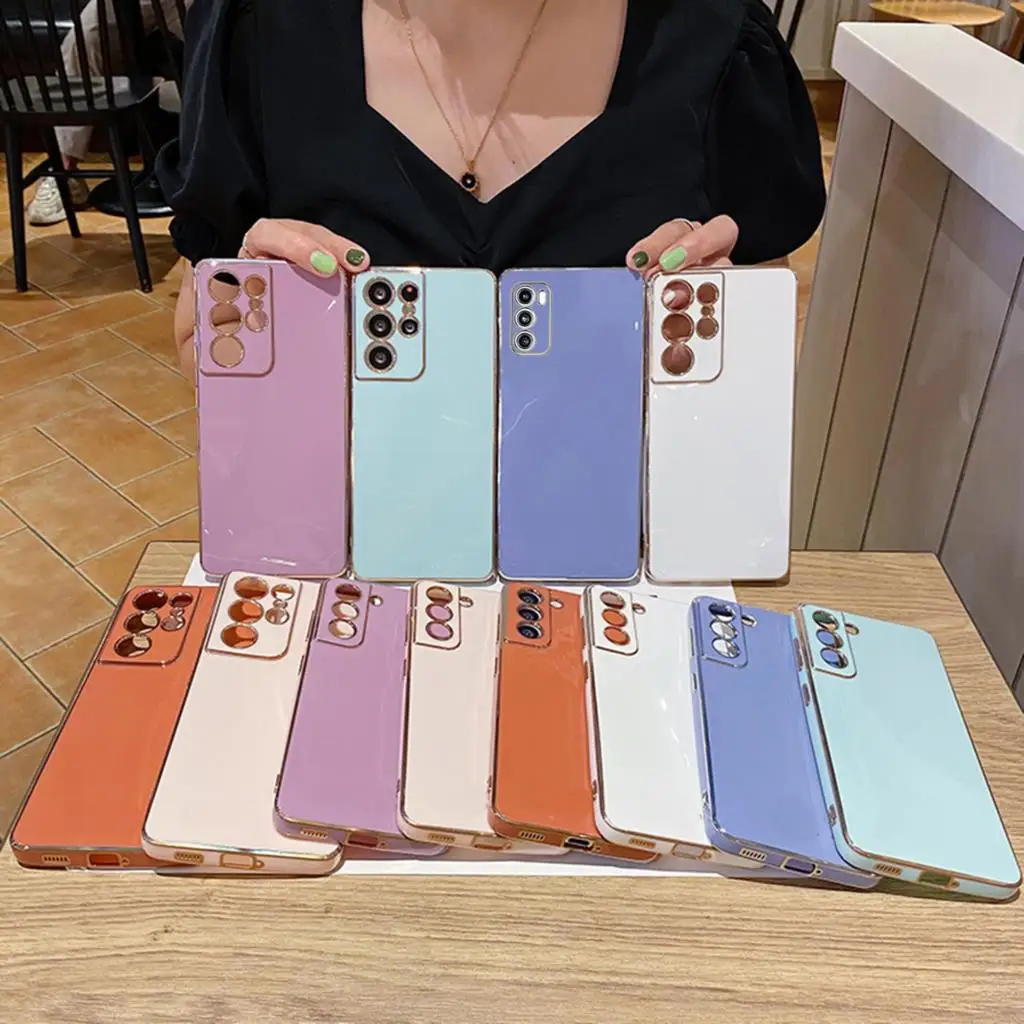 Luxury Plating Silicone Phone Case Cover