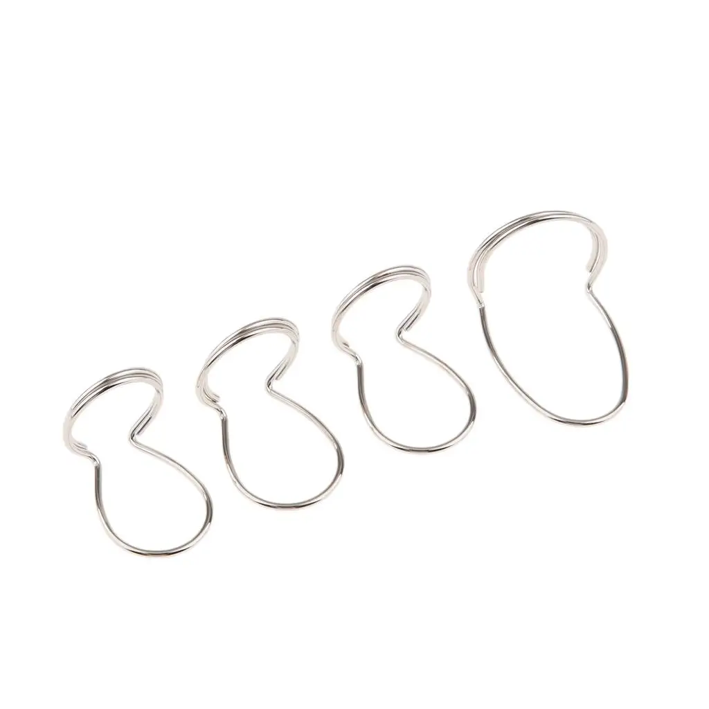 Pack Of 4 Guitar Finger Picks for Guitar Bass Accessory Silver