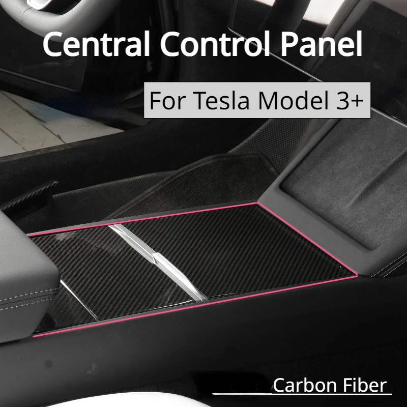 

Central Control Panel Wrap for Tesla New Model 3+ Accessories Carbon Fiber Console Cover Panel New Model3 Highland 2024