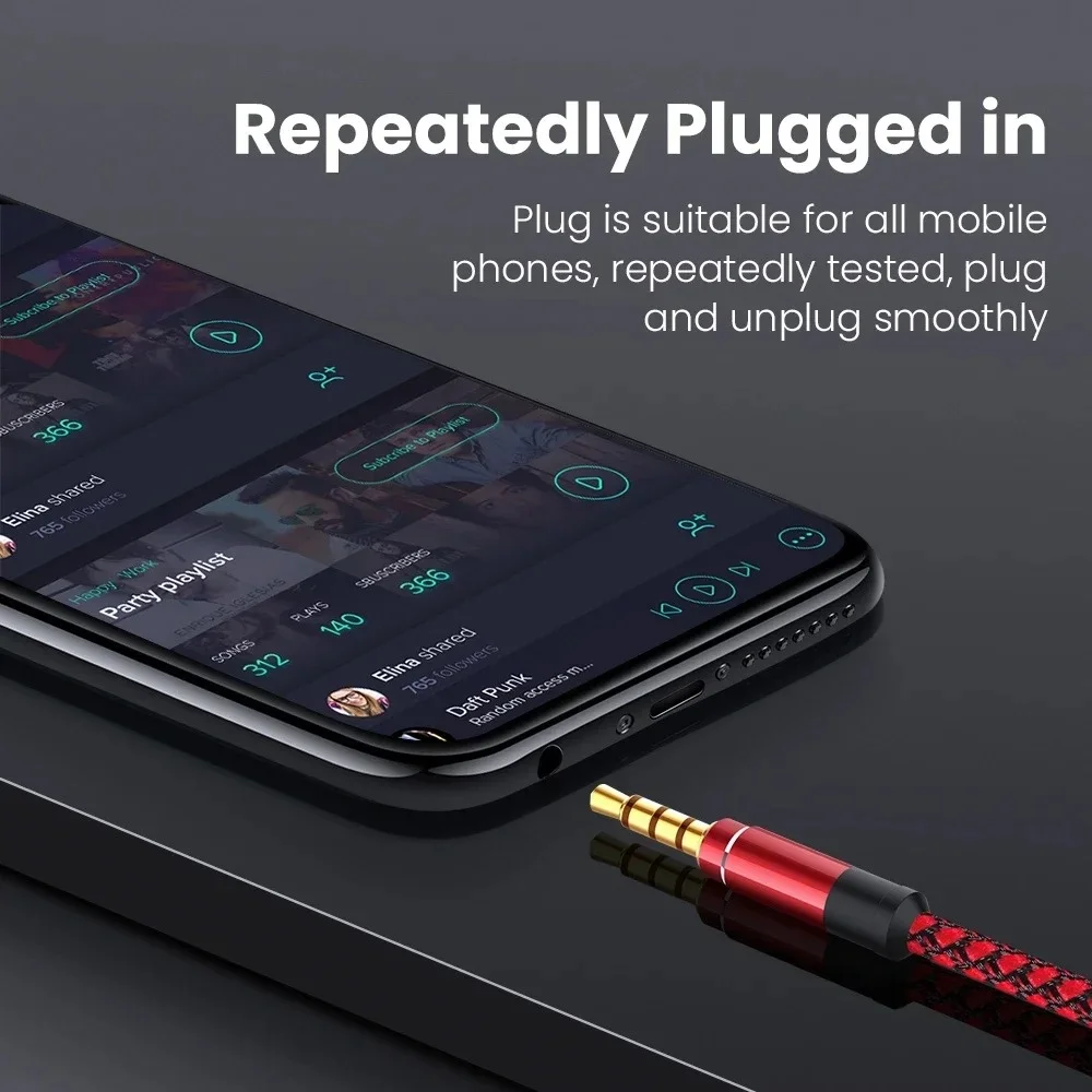 1.5M Jack 3.5mm Audio Cable Nylon Braid 3.5mm Car AUX Cable Headphone Extension Code for Phone MP3 Car Headset Speaker